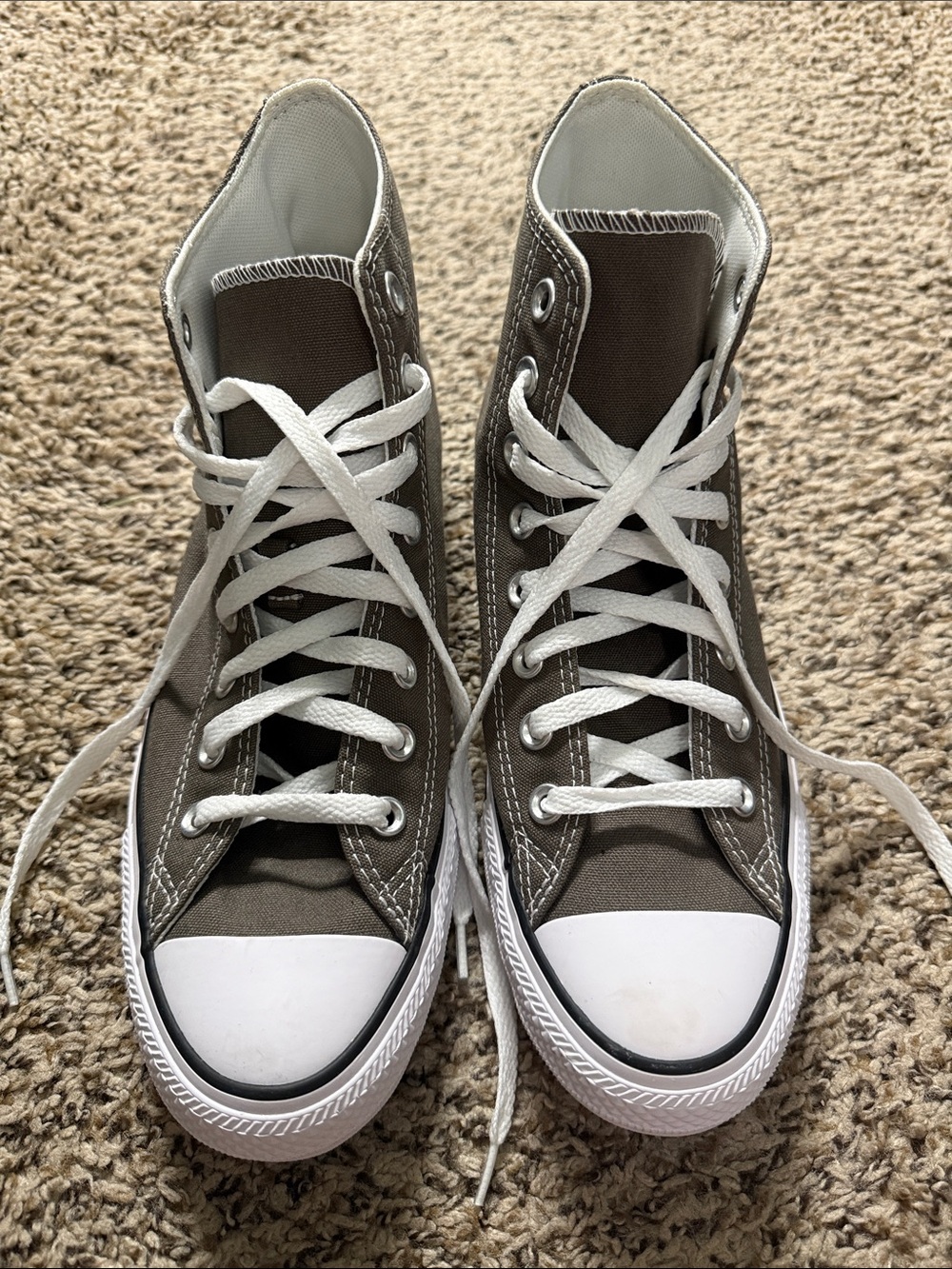 Converse High Top Sneakers - Gray & White